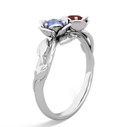 Tanzanite Rose Garden 14K White Gold ring R5510