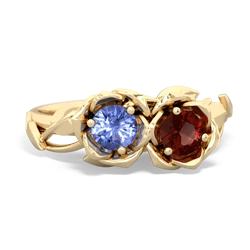 Tanzanite Rose Garden 14K Yellow Gold ring R5510