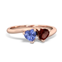 Tanzanite Sweethearts 14K Rose Gold ring R5260