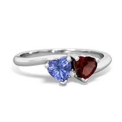 Tanzanite Sweethearts 14K White Gold ring R5260