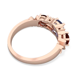 Tanzanite Hugs And Kisses 14K Rose Gold ring R5016