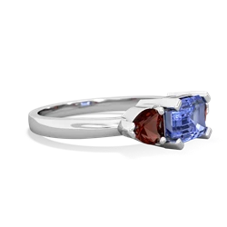 Tanzanite Three Stone 14K White Gold ring R5235