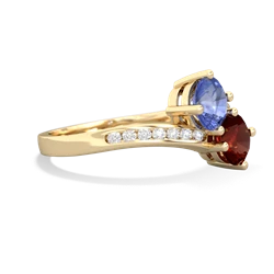 Tanzanite Channel Set Two Stone 14K Yellow Gold ring R5303