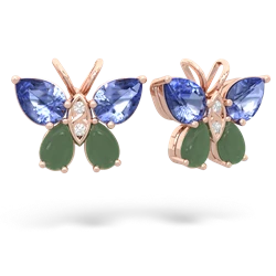 Tanzanite Butterfly 14K Rose Gold earrings E2215