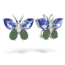 Tanzanite Butterfly 14K White Gold earrings E2215