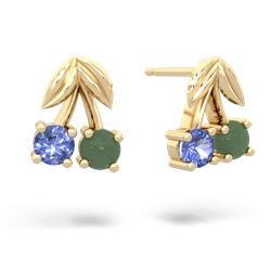 Tanzanite Sweet Cherries 14K Yellow Gold earrings E7001