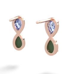 Tanzanite Infinity 14K Rose Gold earrings E5050