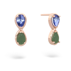 Tanzanite Infinity 14K Rose Gold earrings E5050