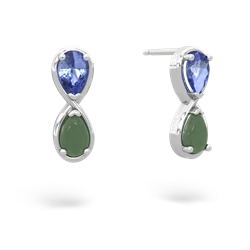 Tanzanite Infinity 14K White Gold earrings E5050