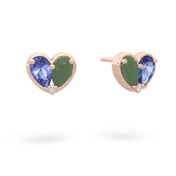 Tanzanite 'Our Heart' 14K Rose Gold earrings E5072