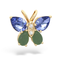 Tanzanite Butterfly 14K Yellow Gold pendant P2215