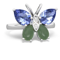 Tanzanite Butterfly 14K White Gold ring R2215