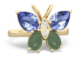 Tanzanite Butterfly 14K Yellow Gold ring R2215