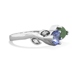 Tanzanite Floral Elegance 14K White Gold ring R5790