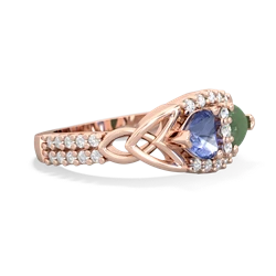 Tanzanite Sparkling Celtic Knot 14K Rose Gold ring R2645