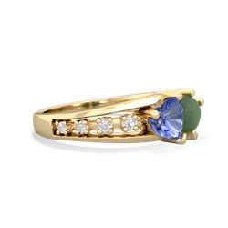 Tanzanite Heart To Heart 14K Yellow Gold ring R3342