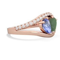 Tanzanite Nestled Heart Keepsake 14K Rose Gold ring R5650