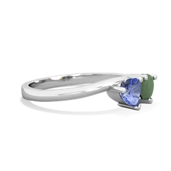 Tanzanite Sweethearts 14K White Gold ring R5260