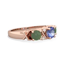 Tanzanite Hugs And Kisses 14K Rose Gold ring R5016