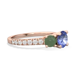 Tanzanite Pave Trellis 14K Rose Gold ring R5500