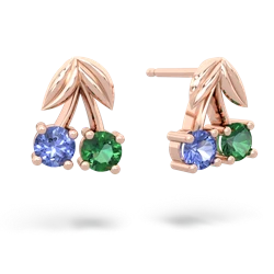 Tanzanite Sweet Cherries 14K Rose Gold earrings E7001