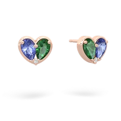 Tanzanite 'Our Heart' 14K Rose Gold earrings E5072