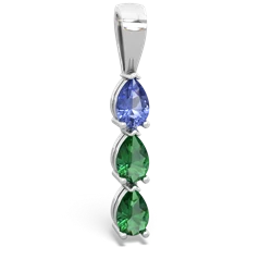 Tanzanite Dew Drops 14K White Gold pendant P2251