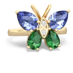 Tanzanite Butterfly 14K Yellow Gold ring R2215