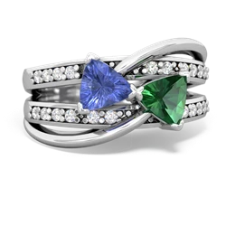 Tanzanite Bowtie 14K White Gold ring R2360