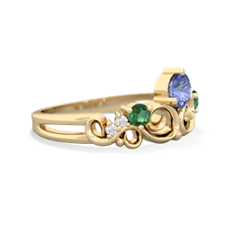 Tanzanite Crown Keepsake 14K Yellow Gold ring R5740