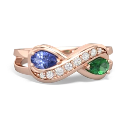 Tanzanite Diamond Infinity 14K Rose Gold ring R5390