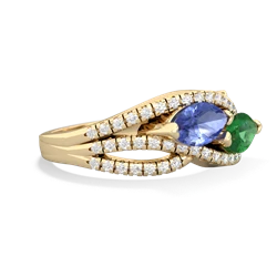 Tanzanite Diamond Rivers 14K Yellow Gold ring R3070