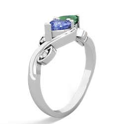 Tanzanite Floral Elegance 14K White Gold ring R5790