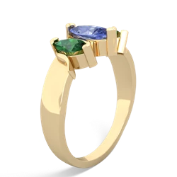 Tanzanite Three Peeks 14K Yellow Gold ring R2433