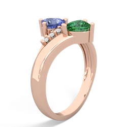 Tanzanite Heart To Heart 14K Rose Gold ring R2064