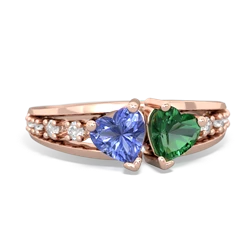 Tanzanite Heart To Heart 14K Rose Gold ring R3342