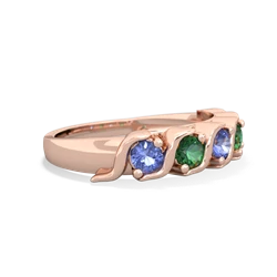 Tanzanite Anniversary Band 14K Rose Gold ring R2089