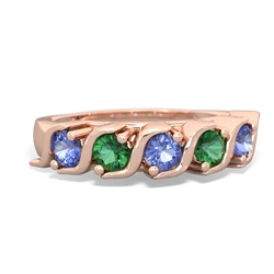 Tanzanite Anniversary Band 14K Rose Gold ring R2089