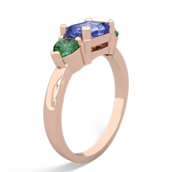 Tanzanite Three Stone 14K Rose Gold ring R5235