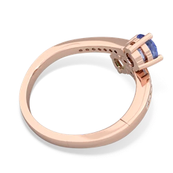 Tanzanite Channel Set Two Stone 14K Rose Gold ring R5303