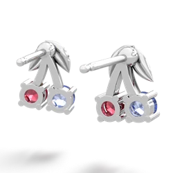 Tanzanite Sweet Cherries 14K White Gold earrings E7001