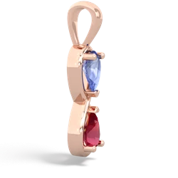 Tanzanite Infinity 14K Rose Gold pendant P5050