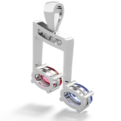 Tanzanite Color Of Music 14K White Gold pendant P3334