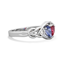 Tanzanite Celtic Love Knot 14K White Gold ring R5420