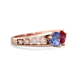 Tanzanite Heart To Heart 14K Rose Gold ring R3342