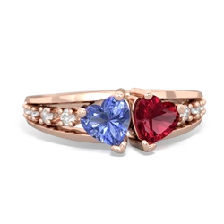 Tanzanite Heart To Heart 14K Rose Gold ring R3342