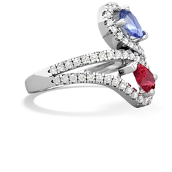 Tanzanite Diamond Dazzler 14K White Gold ring R3000