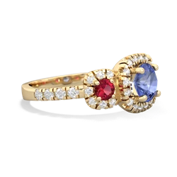 Tanzanite Regal Halo 14K Yellow Gold ring R5350