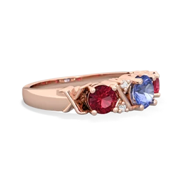 Tanzanite Hugs And Kisses 14K Rose Gold ring R5016