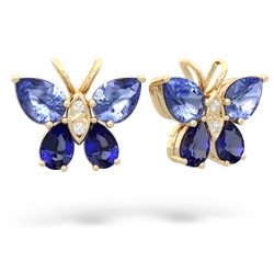 Tanzanite Butterfly 14K Yellow Gold earrings E2215